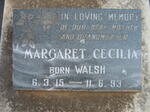 ? Margaret Cecilia nee WALSH 1915-1993