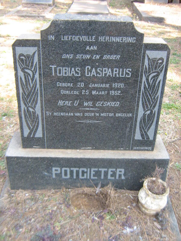 POTGIETER Tobias Casparus 1920-1952