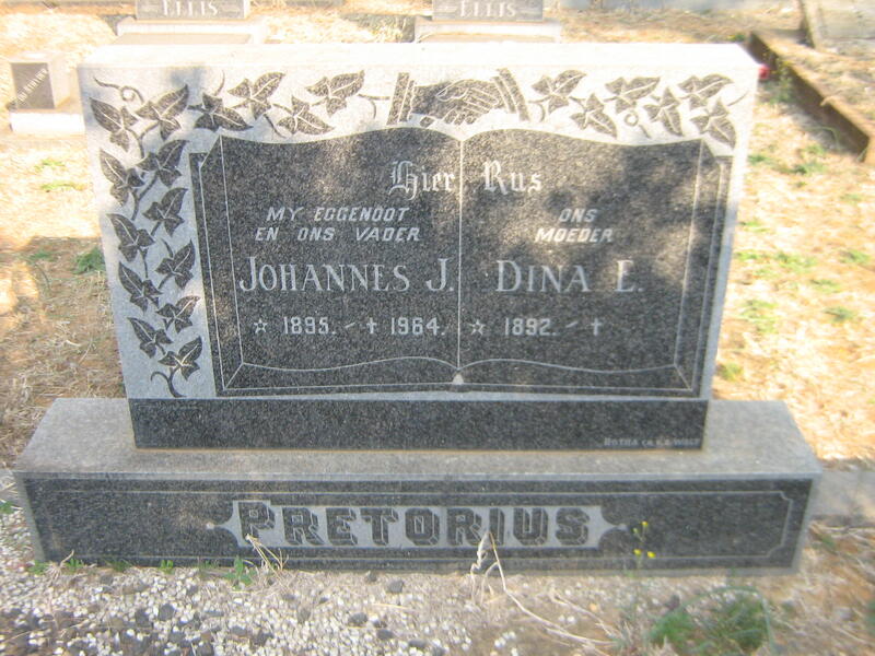 PRETORIUS Johannes J. 1895-1964 & Dina E. 1892-