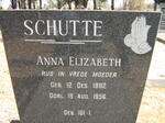 SCHUTTE Anna Elizabeth 1892-1956
