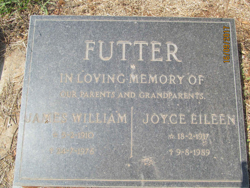 FUTTER James William 1910-1976 & Joyce Eileen 1917-1989