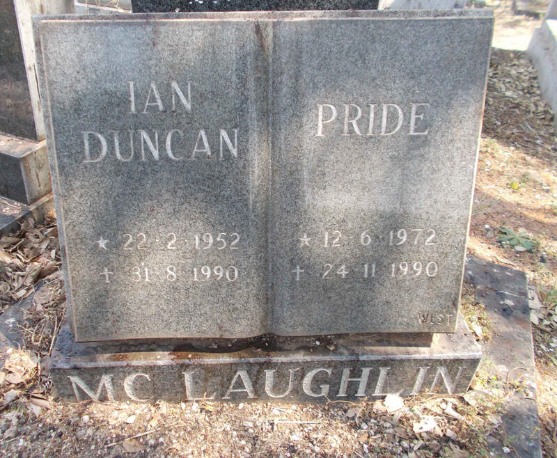 McLAUGHLIN Ian Duncan 1952-1990 :: McLAUGHLIN Pride 1972-1990