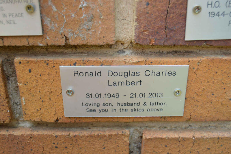 LAMBERT Ronald Douglas Charles 1949-2013