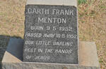 MENTON Garth Frank 1952-1952