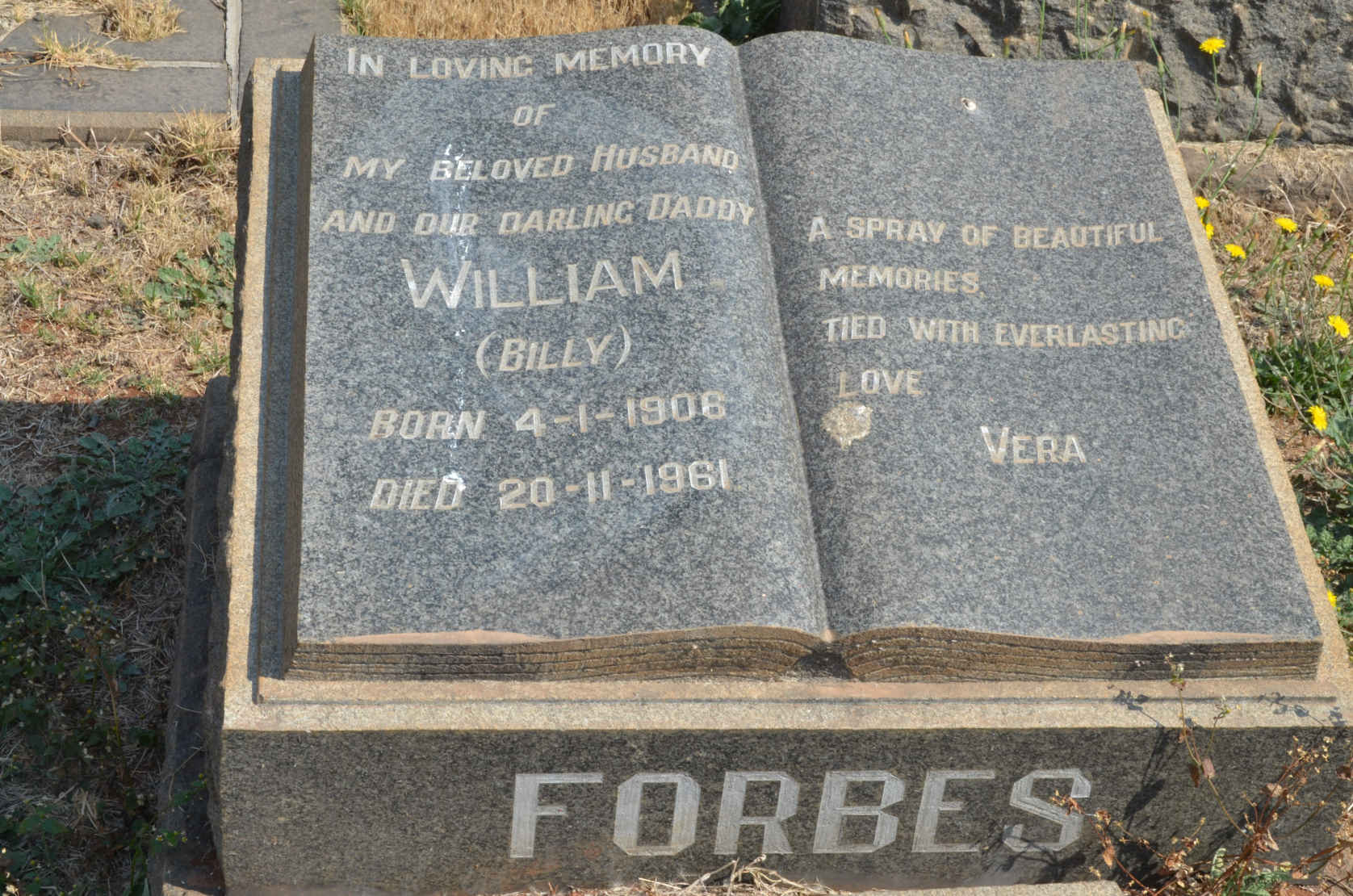 FORBES William 1906-1961