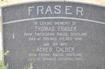 FRASER Thomas -1948 & Agnes Calder -1960