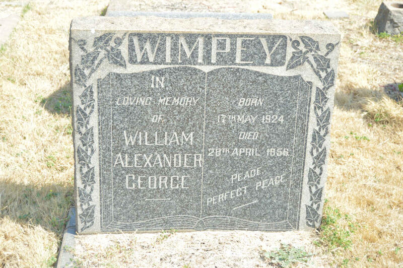 WIMPEY William Alexander George 1924-1956