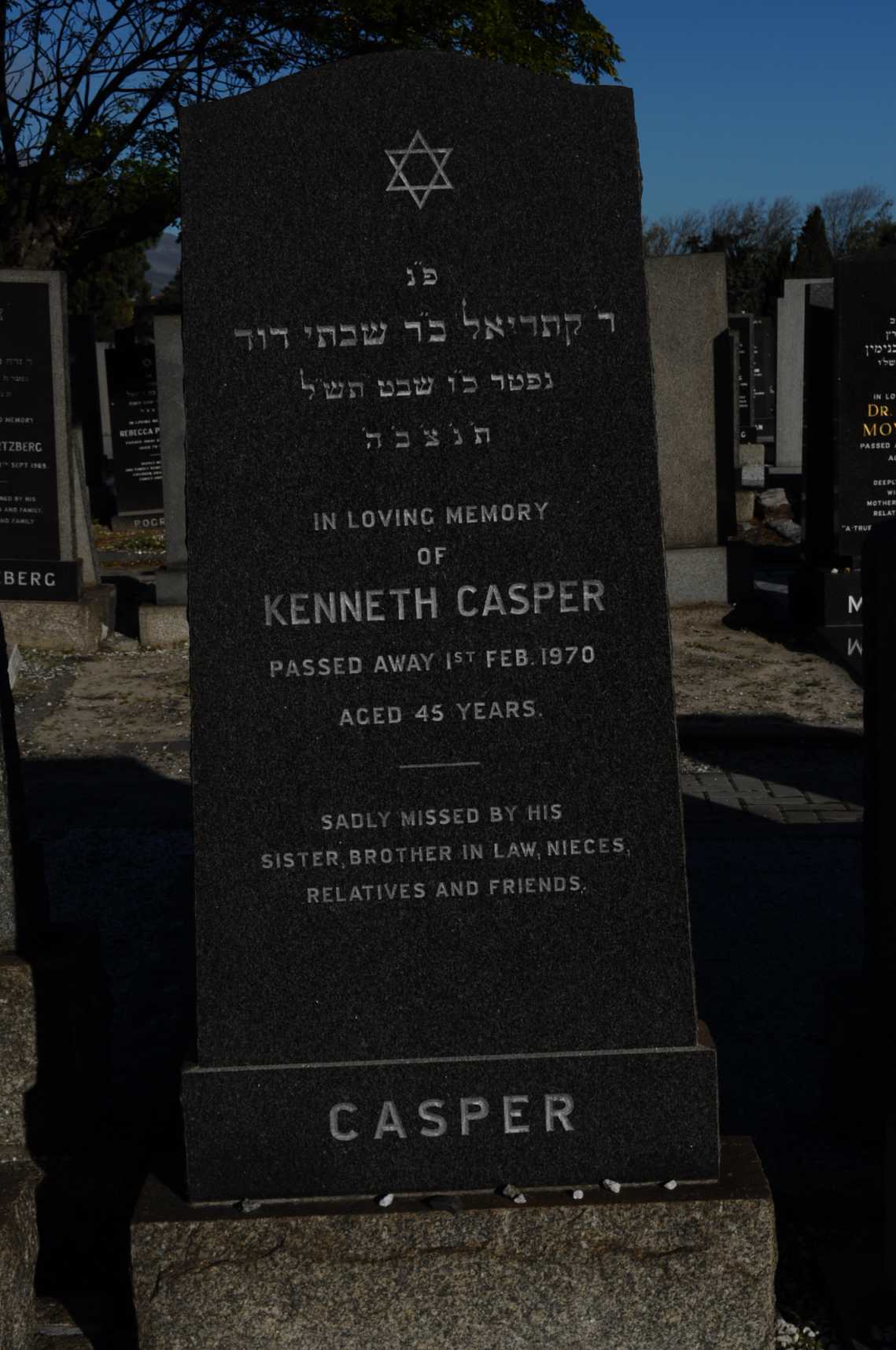 CASPER Kenneth -1970