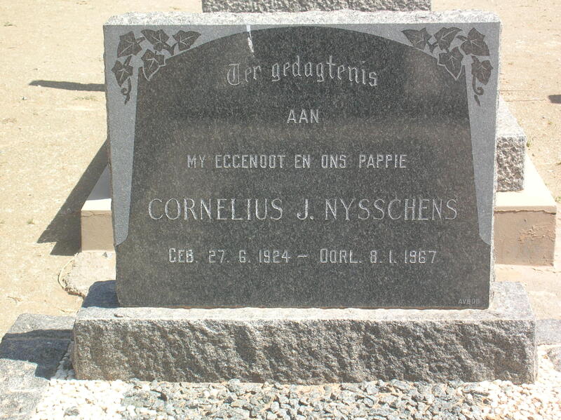 NYSSCHENS Cornelius J. 1924-1967