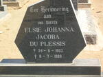 PLESSIS Elsie Johanna Jacoba, du 1903-1989