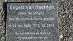 HEERDEN Engela, van nee DE JONGH 1922-2012