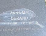 DURAND Anna M. P. 1919-1994