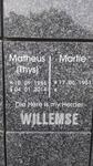 WILLEMSE Matheus 1946-2014 & Martie 1951-