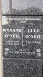 O'NEIL Wynand 1946-2018 & Lulu 1950-