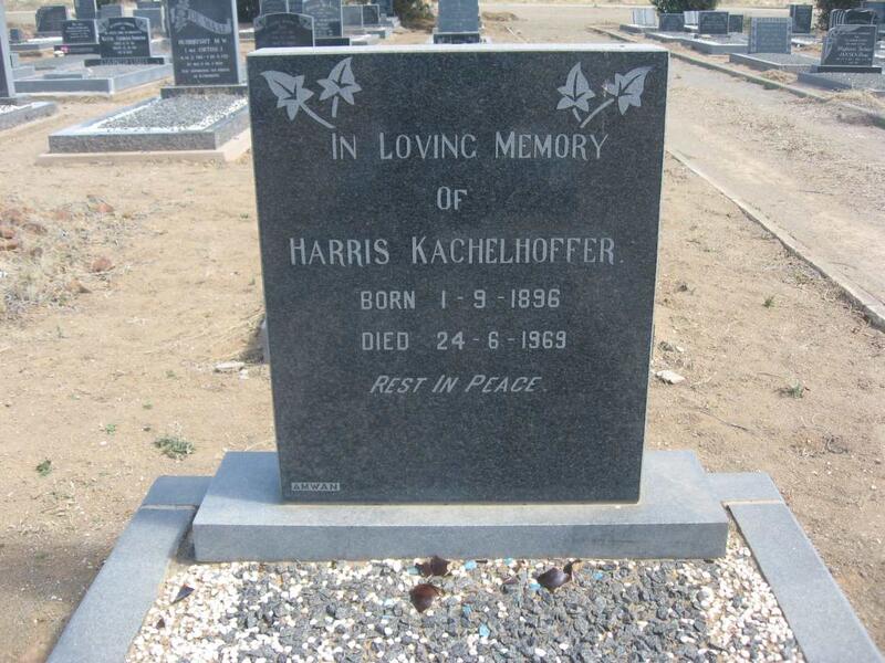 KACHELHOFFER Harris 1896-1969