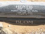 BLOM Hentie 1926-2002