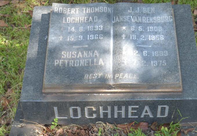 LOCHHEAD Robert Thomson 1893-1966 & Susanna Petronella 1899-1975 :: JANSE VAN RENSBURG J.J. 1908-1956