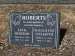 ROBERTS Cecil Bertram 1914-2003 & Magdalene Elizabeth 1918-2005