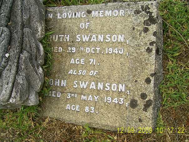 SWANSON John -1943 & Ruth -1940