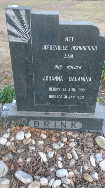 BRINK Johanna Salamina 1893-1930