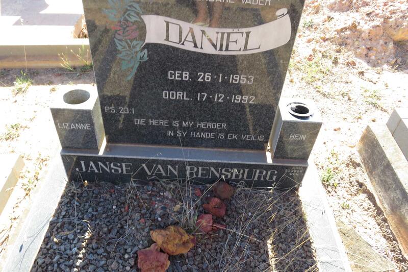 RENSBURG Daniel, Janse van 1953-1992