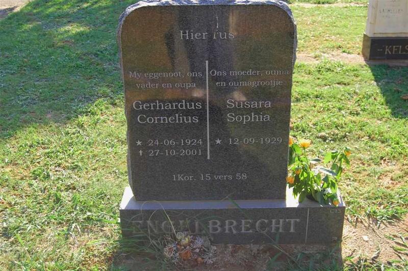 ENGELBRECHT Gerhardus Cornelius 1924-2001 & Susara Sophia 1929-