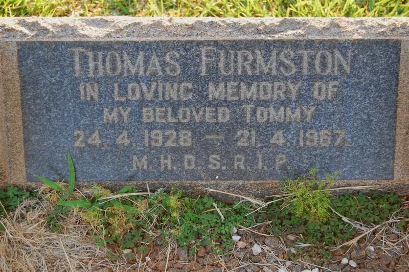 FURMSTON Thomas 1928-1967