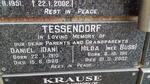 TESSENDORF Daniel 1910-1980 & Hilda BUSS 1911-2002