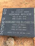 PREEZ Hendrik Willem, du 1874-1959 & Margaretha Elizabeth LE ROUX 1882-1942