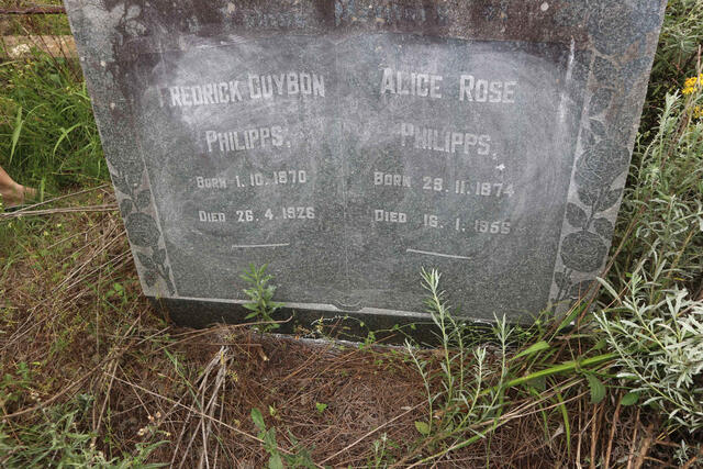 PHILIPPS Fredrick Guybon 1870-1926 & Alice Rose 1874-1956