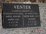 VENTER Barend Johannes Andries 1899-1974 & Hester Maria MEIRING 1907-1996