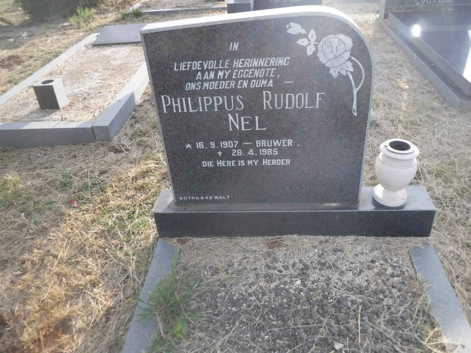 NEL Philippus Rudolf nee BRUWER 1907-1985
