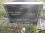 WEHMEYER Marthinus Jacobus 1910-2009