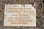 KILIAN Jacobus W. 1870-1946 & Johanna P. KILIAN 1878-1956