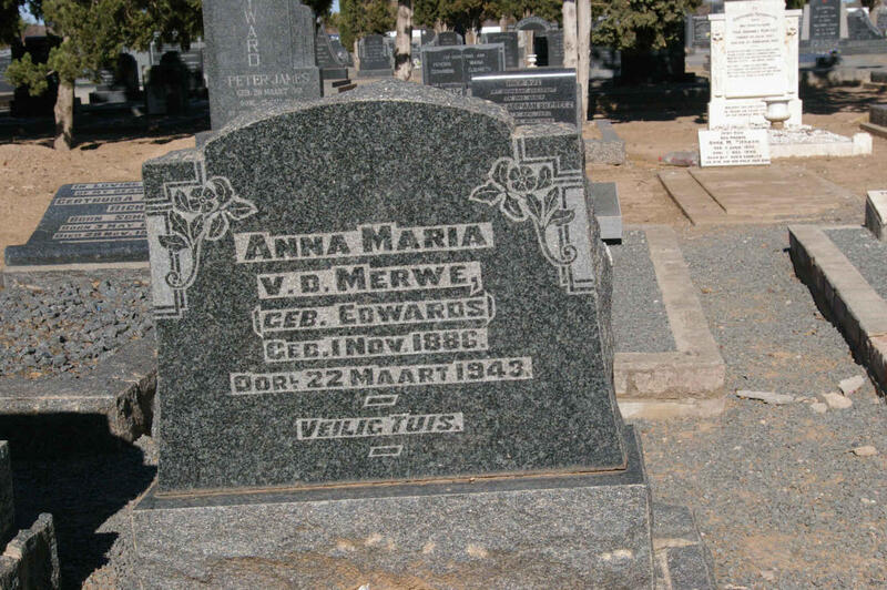 MERWE Anna Maria, v.d. nee EDWARDS 1886-1943
