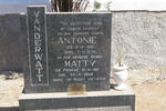 WATT Antonie, van der 1921-1975 & Matty PIENAAR 1921-1998