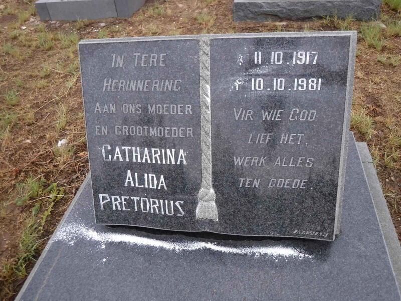 PRETORIUS Catharina Alida 1917-1981