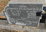 REY Adrianus J.G., de la 1871-1957 & Elizabeth M.B. BINGLE 1879-1955