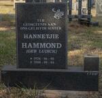 HAMMOND Hannetjie nee LUDICK 1926-2000