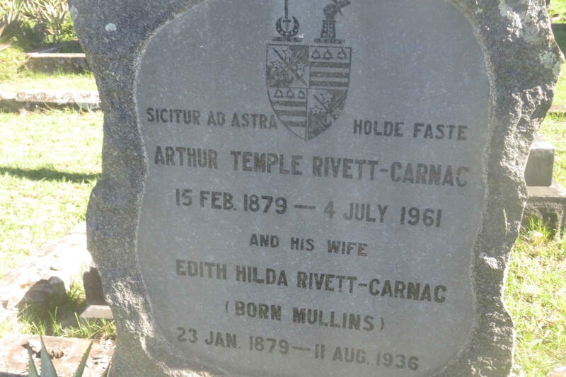 CARNAC Arthur Temple, Rivett 1879-1961 & Edith Hilda MULLINS 1879-1936