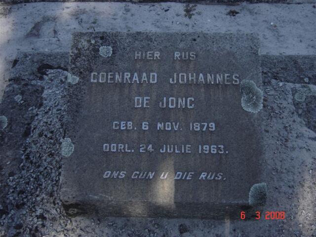 JONG Coenraad Johannes, de 1879-1963