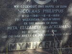 MYNHARDT Nicolaas Philippus 1881-1956 & Mita Elizabeth ACKERMAN 1881-1966