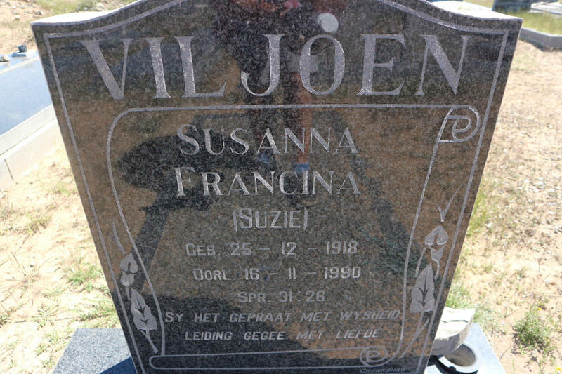 VILJOEN Susanna Francina 1918-1990