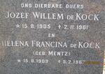 KOCK Jozef Willem, de 1905-1961 & Helena Francina MENTZ 1909-1967