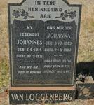 LOGGENBERG Johanna, van 1893-1982 :: VAN LOGGENBERG Johannes 1914-1971