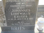 BRITS Johannes Lodewikus Kruger 1918-1993