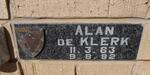 KLERK Alan, de 1963-1982