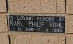 KOHL Karl Philip 1918-1985