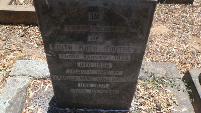 SOUTHEY Charles Armstrong -1978 & Edith Ruth HARVEY 1873-1956