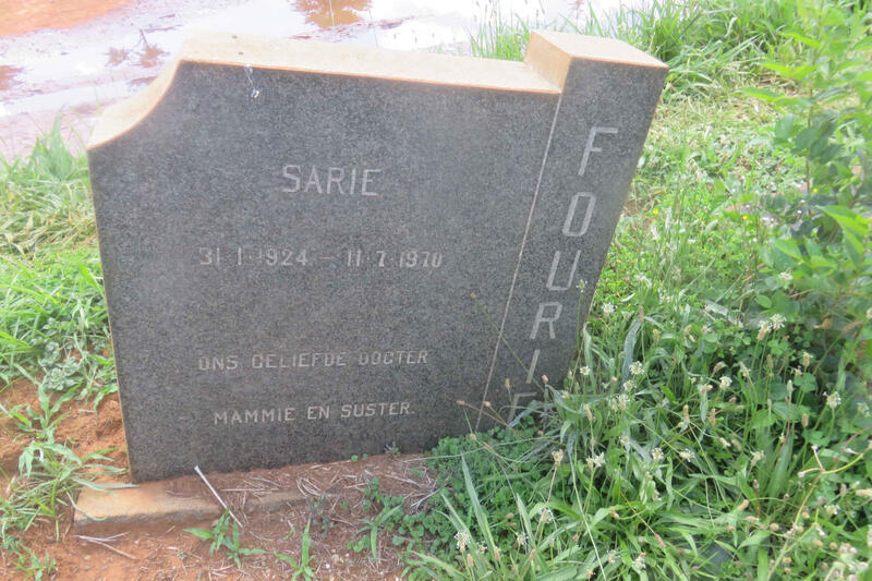 FOURIE Sarie 1924-1970